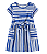 Carter's - Vestido Manga Curta - Listrado Azul e Branco com Amarração - Imagem 1