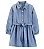 Carter's - Vestido Manga Longa - Azul Jeans com Botões e Amarração - Imagem 1