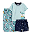 Carter's - Kit Pijamas com 3 Peças - Azul com Estampa de Cachorro - Imagem 1