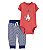 Carter's - Conjunto 2 Peças com Calça e Body - Dinossauro Vermelho - Imagem 1