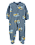Carter's - Macacão de Algodão Texturizado - Azul com Estampa de Tratores - Imagem 1