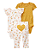 Carter's - Kit 3 Peças com Calça e 2 Bodys - Floral Amarelo com Coração - Imagem 1