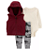 Carter's - Conjunto 3 Peças com Body, Calça e Colete -Cinza e Vermelho - Imagem 1