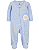 Carter's - Macacão de Algodão - Azul com Estampa Floral e Bordado - Imagem 1