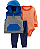 Carter's - Conjunto 3 Peças com Body, Calça e Colete - Laranja e Azul - Imagem 1