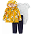 Carter's - Conjunto 3 Peças com Body, Calça e Blusa Floral Amarelo - Imagem 1