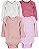 Carter's - Kit Bodys  Manga Longa 4 Peças Menina - Cores Lisas com Detalhes - Imagem 1