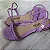 Sandalia salto baixo lilas Tam 34 - Imagem 2