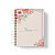 Caderno Personalizado FLORAL (#02) - A5 15x21cm (PEQUENO) - Com Elástico - Imagem 1