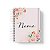 Caderno Personalizado FLORAL (#37) - A5 15x21cm (PEQUENO) - Com Elástico - Imagem 1