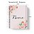 Caderno Personalizado FLORAL (#37) - A5 15x21cm (PEQUENO) - Com Elástico - Imagem 3