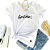 Camiseta Feminina Branca Gratidão! Blessed Choice Tamanho M Estilo Baby Look - Imagem 2
