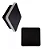 Arandela led taschibra optic square ontw 6w preto/ - Imagem 1