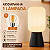 Luminária de Mesa Minimalista , Abajur Listrado Quarto e Sala - Base Cinza - Imagem 3