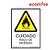 Placa De Sinalização - Cuidado Risco de Incêndio - Imagem 1