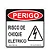 Placa De Sinalização - Perigo Risco de Choque Elétrico - Imagem 1