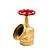 Registro Globo Hidrante Latão 2.1/2” 45° PN16 GROOVED 73MM - Imagem 1