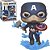 Funko Pop Marvel Avengers Endgame Captain America With Mjolnir 573 - Imagem 1