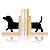 Porta Livros Organizador em Madeira - Cachorro Salsicha - Imagem 1