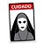 Placa Decorativa 24x16 HALLOWEEN Cuidado Freira - Beek - Imagem 1