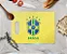Tábua De Carne De Vidro - Futebol Seleção Brasileira - Amarelo - 35x25 - Imagem 3