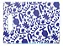 Tábua De Carne De Vidro - Blue Folk - 35x25 - Beek - Imagem 1