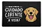 Capacho / Tapete 60x40cm - Cachorro Golden Carente - Bege OU Preto - Imagem 2