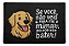 Capacho / Tapete 60x40cm - Cachorro Golden Mimado - Bege OU Preto - Imagem 4