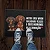 Capacho 60 X 40 Cm - Cachorro Salsicha E Seus Humanos - Preto - Imagem 3