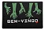 Capacho / Tapete 60x40cm - Bem-vindo - Zumbi - Halloween - Preto - Imagem 1