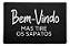 Capacho / Tapete 60x40cm - Bem-vindo mas tire os sapatos - Preto - Beek - Imagem 1