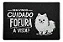 Capacho / Tapete 60x40cm - Cachorro Spitz Alemão Fofura - Preto - Beek - Imagem 1