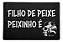 Capacho / Tapete - 60x40cm - Filho De Peixe Peixinho É - Preto - Neymar - Imagem 1