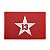 Capacho / Tapete 60x40cm 10mm - ESTRELA 13 VERMELHO PT - Imagem 1
