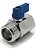 Válvula Esfera Mini Latão Forjado Cromada PN16 BSP 1/4” MGA - Imagem 2