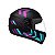 Capacete Fly F9 Pitstop Preto Fosco Roxo - Imagem 5