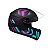 Capacete Fly F9 Pitstop Preto Fosco Roxo - Imagem 2