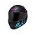 Capacete Fly F9 Pitstop Preto Fosco Roxo - Imagem 4