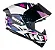 Capacete Bieffe B12 Kf Branco Roxo - Imagem 2
