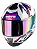 Capacete Bieffe B12 Kf Branco Roxo - Imagem 3