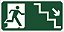PLACA INDICATIVA DE ESCADA DESCE Á DIREITA - S8 - Imagem 1
