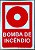 PLACA INDICATIVA DE BOTOEIRA DE BOMBA DE INCÊNDIO (VERMELHA) - Imagem 1