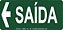 PLACA INDICATIVA SAIDA A ESQUERDA - S12E - Imagem 1