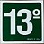 PLACA INDICATIVA DE 13° ANDAR - Imagem 1