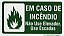 PLACA INDICATIVA - EM CASO DE INCÊNDIO NÃO USE ELEVADOR USE ESCADAS - Imagem 1
