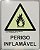 PLACA INDICATIVA - PERIGO INFLAMÁVEL - Imagem 1