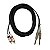 Cabo Philips Paralelo L Bronze 2RCAx2P10M 5MTS KALIFA CABLES - Imagem 1