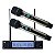 Kit com Dois Microfones sem Fio TSI BR-8000-UHF e Receptor Duo-4 Diversity - Imagem 1