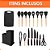 Kit Conjunto Utensílios Silicone Facas Tabua De Cortar 19pç Colors - Imagem 3