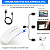 Mouse Sem Fio Recarregável Led Carregador Bateria Branco - Imagem 4